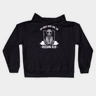 I'm Only Here For The Russian Blue - Cute Kawaii Cats Kids Hoodie